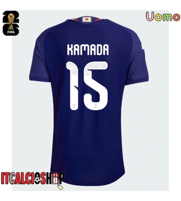Giappone Daichi Kamada #15 Prima Maglia Mondiali 2026 Manica Corta